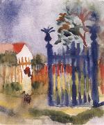 August Macke Garden Gate oil painting picture wholesale